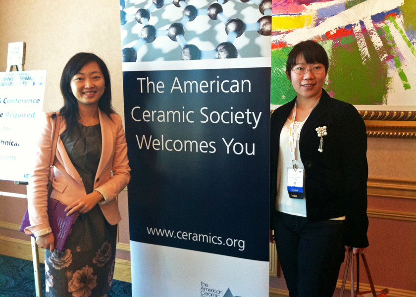 2013 ACerS meeting in Florida, Prof. Meng and Jing Xu